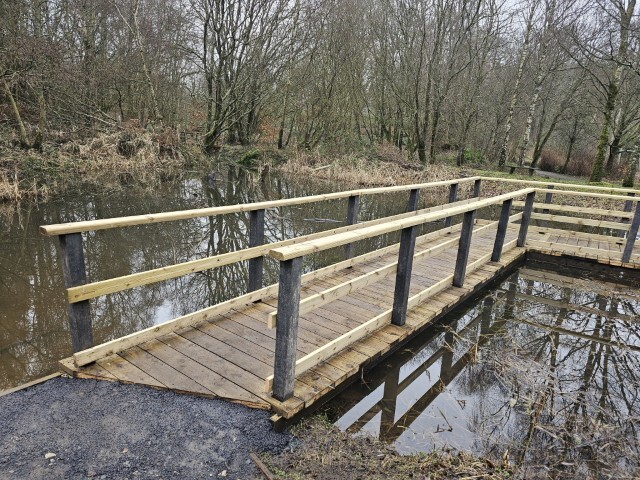 West end of the walkway prior to construction of the tarmac ramp
